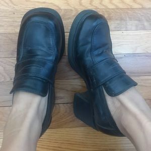 Vintage 90s chunky heeled loafer